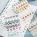 Stationery Tape 1250 Pcs/ Roll Dots Washi Tape Round Stickers Dot Stickers For Diy Decorative Diary Planner Scrapbooking